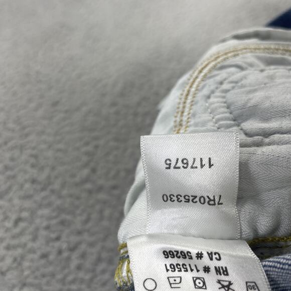 7 For All Mankind Jeans Womens 27 Ankle Distressed Frayed Hem Pants Ripped - Picture 12 of 14